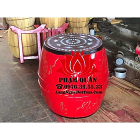 Mua Trống trường học  đình chùa nhà thờ họ kèm dùi ( đường kính mặt 52cm x cao 65cm)