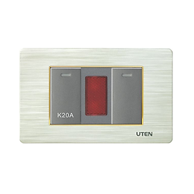 Công tắc ổ cắm Uten V7 mặt viền đế âm chữ nhật