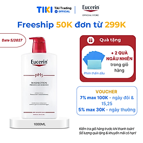 Sữa tắm cho da nhạy cảm Eucerin pH5 Washlotion 1000ml