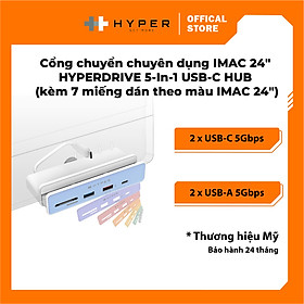 CỔNG CHUYỂN CHUYÊN DỤNG cho iMac 24″ HYPERDIVE 5-IN-1 USB-C HUB HD34A6 - HÀNG CHÍNH HÃNG