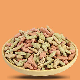 Lọ 50 gr Bánh thưởng hình cá cho hamster , chó mèo , sóc , bọ ú ...