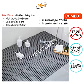 Tấm lót sàn nhà vệ sinh MHI. Vỉ nhựa lót sàn chống trơn Trải Sàn Nhà Tắm/Vệ Sinh/Nhà Bếp