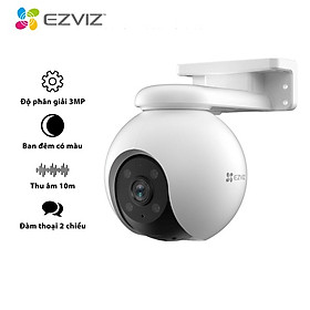 Camera WiFi EZVIZ H8 2K - Độ Phân Giải 3MP, Bao Phủ Toàn Cảnh 360 Độ, Phát Hiện Con Người, Đàm Thoại 2 Chiều- HÀNG CHÍNH HÃNG