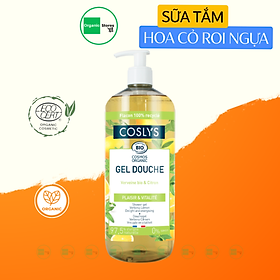Sữa tắm hữu cơ dạng Gel chiết xuất Olive - Cỏ roi ngựa - Yến mạch cho da nhạy cảm 1L - Coslys