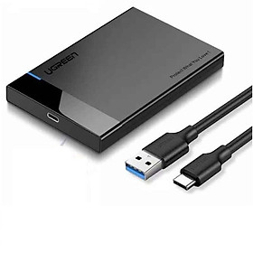 Mua USB typec 3.1 gen2 ra 2.5inch 6G hộp đựng ổ cứng kèm 1 sợi cáp 2 trong 1 Type C ra A + C Ugreen 221UBC60735US Hàng Chính Hãng