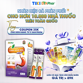 Dung dịch uống Cumin Nghệ Đen Fast Hỗ trợ giảm đau dạ dày, cải thiện tình trạng đầy hơi ợ chua đau rát bao tử Hộp 15 gói x 10ml Tâm An Pharma