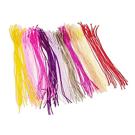 Wholesale 100 Pieces Colorful Handmade Tassels Chinese Knot Cord Fastener Rind Loop for Jewelry Making, Souvenir, Bookmarks, DIY Craft Accessories