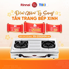 Mua Bếp gas dương Rinnai RV-370(SM)N mặt bếp inox và kiềng bếp men - Hàng chính hãng