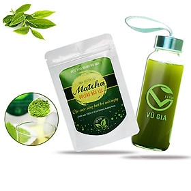 Matcha Olong Sấy Lạnh Nguyên Chất Vũ Gia 50g túi + Tặng Chai Thủy Tinh