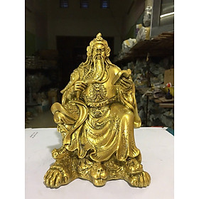 Mua Tượng Quan công cầm sách size nhỏ CTQ1 13.5 x 12.4 x 18cm mạ vàng hoặc màu xanh lựa chọn