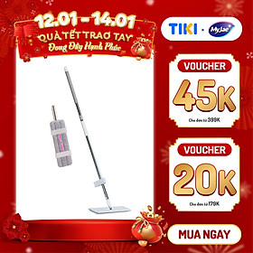 Mua Cây Lau Nhà MyJae Đài Loan Sợi Polyester Kéo Vắt Thông Minh 360 Độ 125cm