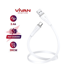 Mua Cáp sạc nhanh USB Type-C VIVAN SC30S/SC200S Dây Dẹt 100cm/ - Hàng Chính Hãng