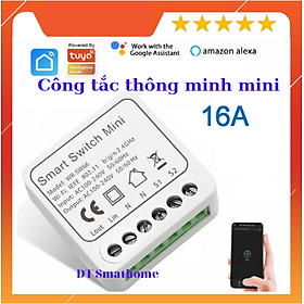 Công tắc thông minh tuya 16A Mini DIY điều khiển từ xa qua điện thoại app