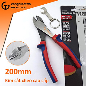 Mua Kìm cắt chéo cao cấp 200mm lưỡi thép giàu Crôm tôi cao tần độ cứng HRC62