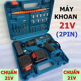 Mua khoan pin 21v tặng phụ kiện khỏe - khoan pin 21v