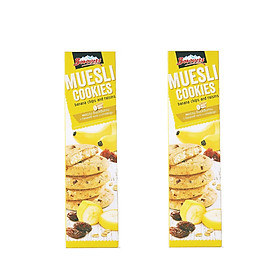 Combo 2 Hộp Bánh quy muesli chuối và nho khô Borovets 110G