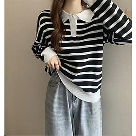 Áo dệt kim tay dài , áo dệt kim oversize dáng rộng phong cách hàn quốc - nhiều màu lựa chọn