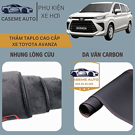 [TOYOTA AVANZA] Thảm Taplo 3 Lớp Dành Cho Xe TOYOTA AVANZA, Nhung Lông Cừu Và Da Vân Carbon Cao Cấp - Hàng Chính Hãng