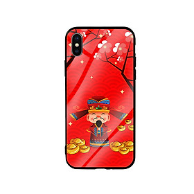 Ốp Lưng Kính Cường Lực cho điện thoại Iphone X / Xs - Thần Tài 01