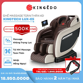 Ghế Massage Toàn Thân Cao Cấp KING EDO 4D LUX-E5 - Máy Mát xa Nhiệt - Chuyên Sâu Cho Cổ, Vai, Gáy, Lưng, Eo, Chân - Giảm Đau Mỏi Toàn Thân Cho Dân Văn Phòng, Gymer, Người Già, Người Lao Động Nặng - Hàng Chính Hãng