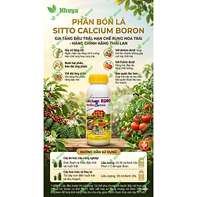 Mua Phân bón lá sinh học Sitto Calcium Boron 500ml Đậu trái - Giảm rụng trái