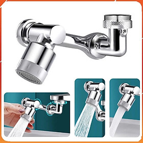Mua Loại INOX - Đầu Nối Vòi Nước Xoay 1080 độ - Đầu Vòi Nước Thông Minh Lắp Bồn Rửa Mặt - Hai Chế Độ Nước