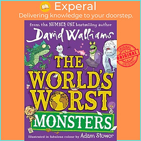 Hình ảnh Sách - The World's Worst Monsters by David Walliams (author),Adam Stower (illustrator) (UK edition, Hardback)