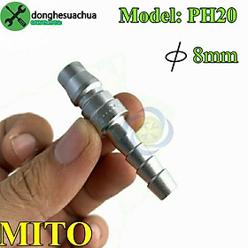 Đầu nối hơi 8mm đuôi chuột Mito PH20 Plug 5 16 House đầu đực