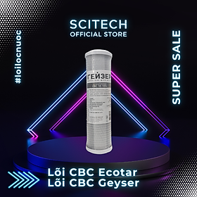 Lõi CBC Geyser by Scitech - Lõi số 3 máy lọc nước Nano Geyser Ecotar 2, Geyser Ecotar 5 và lõi số 2-3 máy lọc nước RO Geyser Allegro - Hàng chính hãng