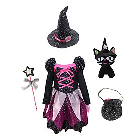 Girls Halloween Witch Costume Little Witch Costume for Children Kids Cosplay