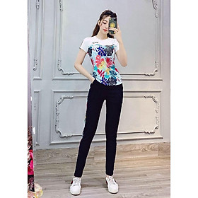 ĐỒ BỘ THUN KIỂU HỌA TIẾT LÁ SIZE 45KG ĐẾN 70KG