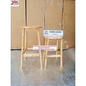 Mua Ghế đôn gỗ mặt tròn tháo ráp gỗ tự nhiên chắc chắn tiện dụng
