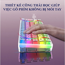 Bàn phím mini có dây XUNFOX K20 đèn led RGB cực đẹp với thiết kế trong