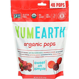 Kẹo mút hữu cơ YumEarth 40 cây