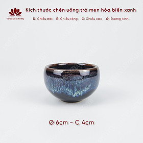 Mua Chén uống trà men hỏa biến xanh