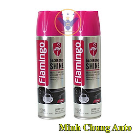 COMBO 2 bình xịt vệ sinh taplo, nhựa, da nội thất xe ô tô Flamingo hương cà phê 500ml