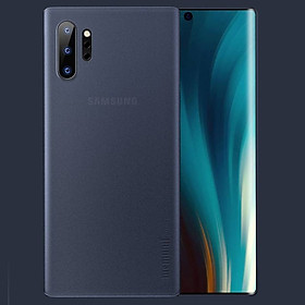 Xanh - Ốp lưng nhám siêu mỏng 0.3mm cho Samsung Galaxy Note 10 Plus hiệu Memumi có gờ bảo vệ camera - Hàng nhập khẩu