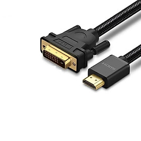 Ugreen 50750 1.5m cáp hdmi ra dvi bên chống nhiễu HD133  Hàng chính Hãng