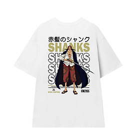 Áo Thun Form Rộng Shank Tóc Đỏ | Anime One Piece - Áo Phông Unisex