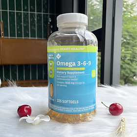 Viên uống dầu cá Member’s Mark Omega 3-6-9 Supports Heart Health - Hộp 325 viên