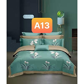 Bộ drap gối Tencel vải Hàn Quốc , đỉnh cao mát , mềm mại { drap và 3 áo gối}