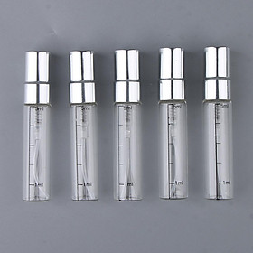 5Pcs Empty 5ml Refillable Perfume Bottles  Tube Glass Vials