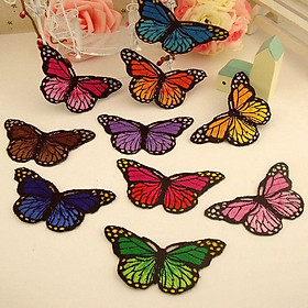 Miếng Dán Ủi Hình Bướm Thêu (10 Cái)