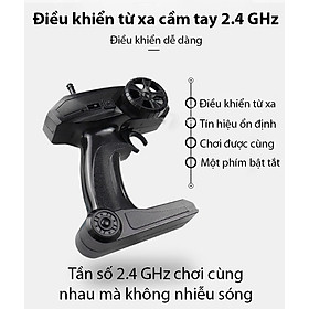 Xe địa hình điều khiển từ xa KAVY BS009A có đèn LED, phun được khói tỷ lệ 1: 14 chất liệu hợp kim tốc độ cao tần số 2.4 GHZ