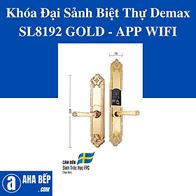 Mua Khóa Đại Sảnh Biệt Thự Demax SL280 BRASS 24K - APP WIFI. Hàng Chính Hãng