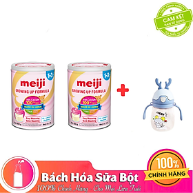 Combo 2 lon Sữa Bột Meiji Nhập Khẩu Số 1-3 (800g) Tặng Bình tập uống