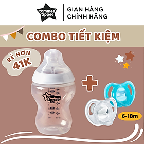 COMBO Bình sữa ty siêu mềm tự nhiên Tommee Tippee Closer to Nature 260ml &