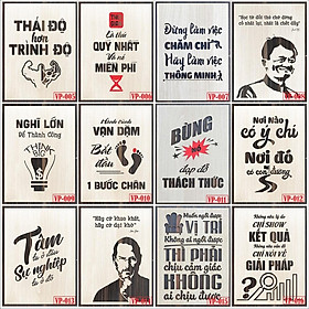 Mua Tranh tạo động lực bằng gỗ tranh treo tường slogan trang trí văn phòng