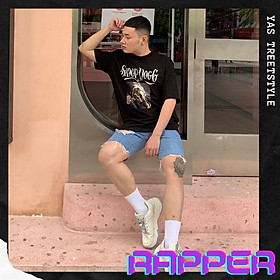 Áo thun tay lỡ form rộng YAS STREETWEAR phông unisex nam nữ, áo thun cotton100% phong cách streetstyle HÌNH IN KO TRÓC