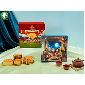 [HOẢ TỐC -HCM] Bộ Hộp Bánh Trung Thu Viên Minh Thành Long -  4 Bánh Nướng 150g - Việt Nam